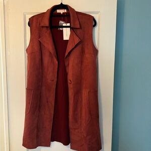 Suede Midi Vest